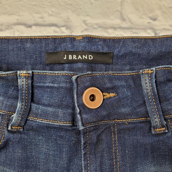 J Brand Love Story Big Flare Jeans Dark Trouble Wash Stretch size 26 - Picture 8 of 14